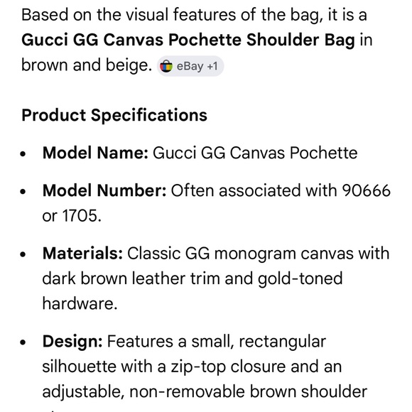 Gucci Beige/Brown GG Canvas Crossbody Bag - Picture 4 of 14